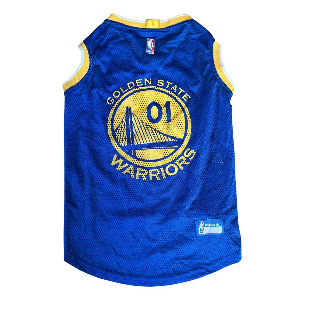 Golden State Warriors Pet First Blue Jersey Dog Outfit Size‎ XLarge Blue NBA